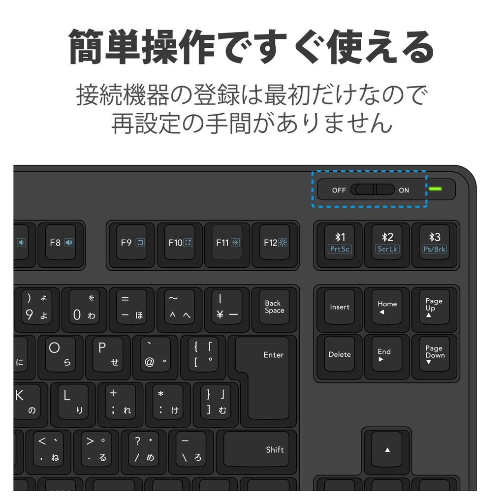 Elecom Membránová Bluetooth klávesnice se stojánkem Kompatibilní s iPadem Surface Černá Vícebodové párování TK-FBM111BK