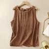 Women's Vest Fashion Casual T-shirt Tops Back Hollow Design Vest Sleeveless T-shirt Outer Wear Inner Wear Bottoming Sling