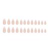 24 Pcs Simple and Pure Aurora French Manicure, Sweet and Gentle Round Head Almond Nail, European and American Foreign Trade Models, Wearing Nail Pads