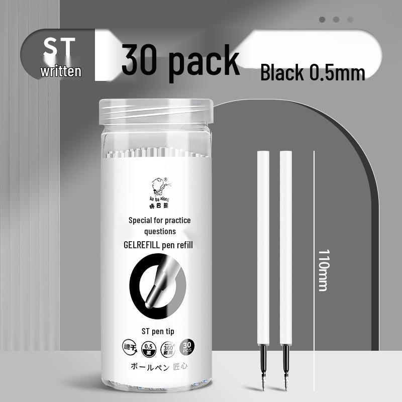 Neutral Erasable Black Ballpoint Pen Refill - Large Capacity for Smooth Writing