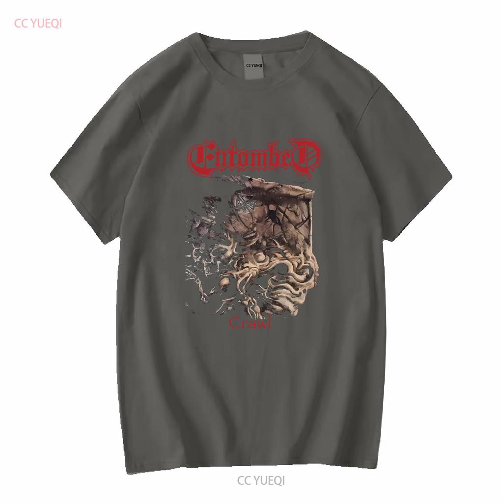 ENTOMBED CRAWL 1991 Maglietta Cotone Nero Uomo Taglia S-5XL NB709 vintage Lavata Elastica moda uomo Unisex Casual