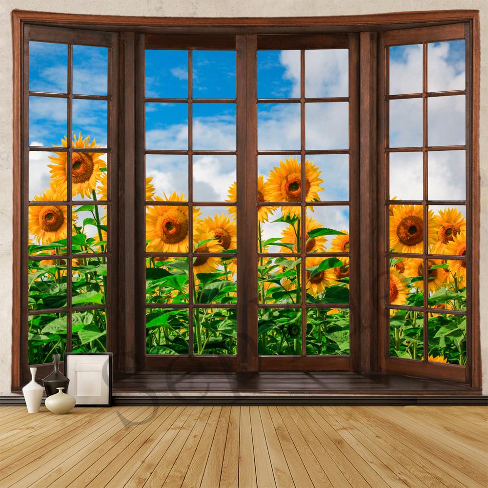 Window Scenery Decoration Tapestry Hippie Wall Bohemian Style   Bedroom Dormitory