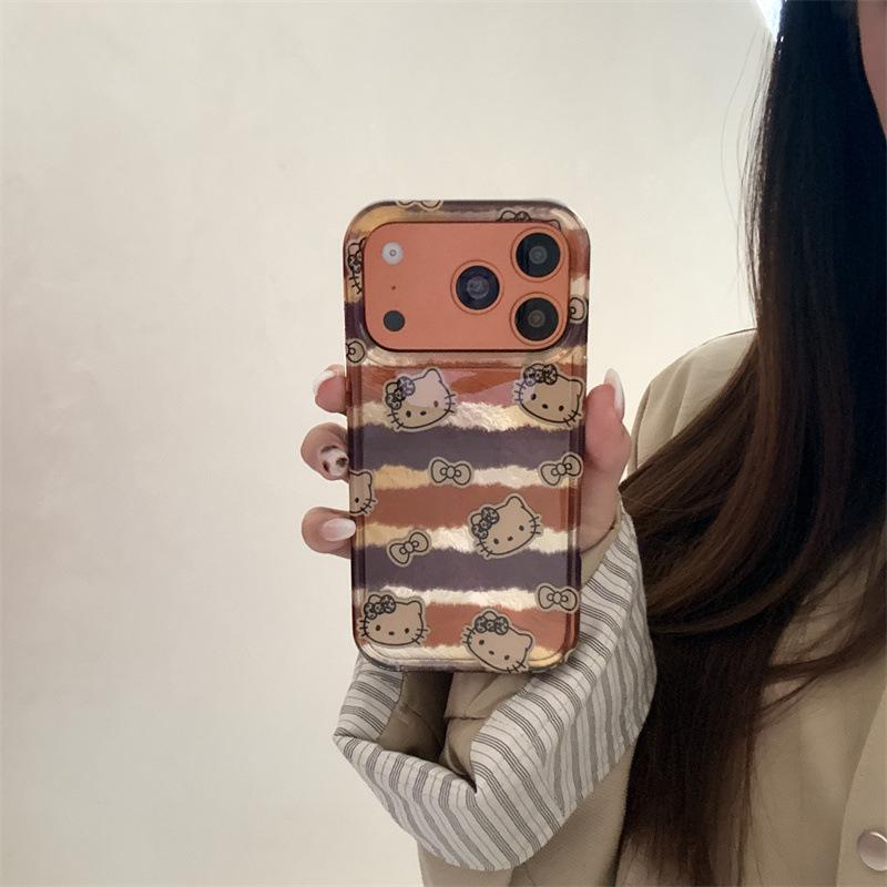 

My Melody & Hello Kitty Striped Case for iPhone 16 Pro Max/15/14 14