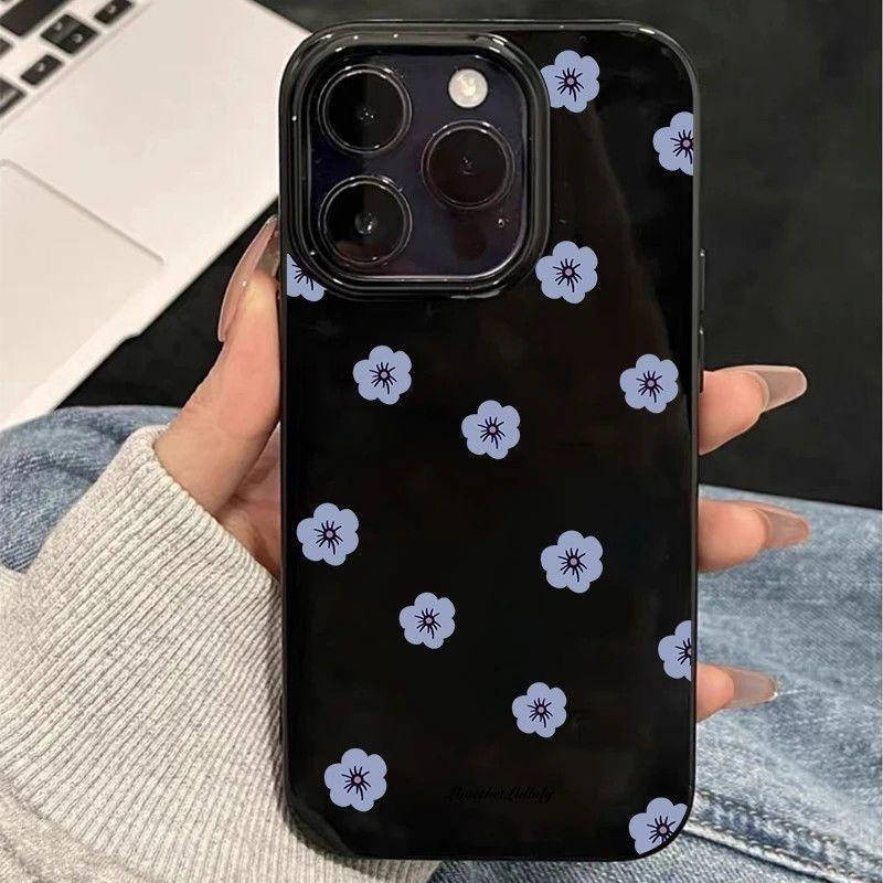 cute flowers shockproof phone case for iphone 17 pro max 16 plus 15 14 13 11 silicone back cover for iphone 12 pro xr xs x shell
