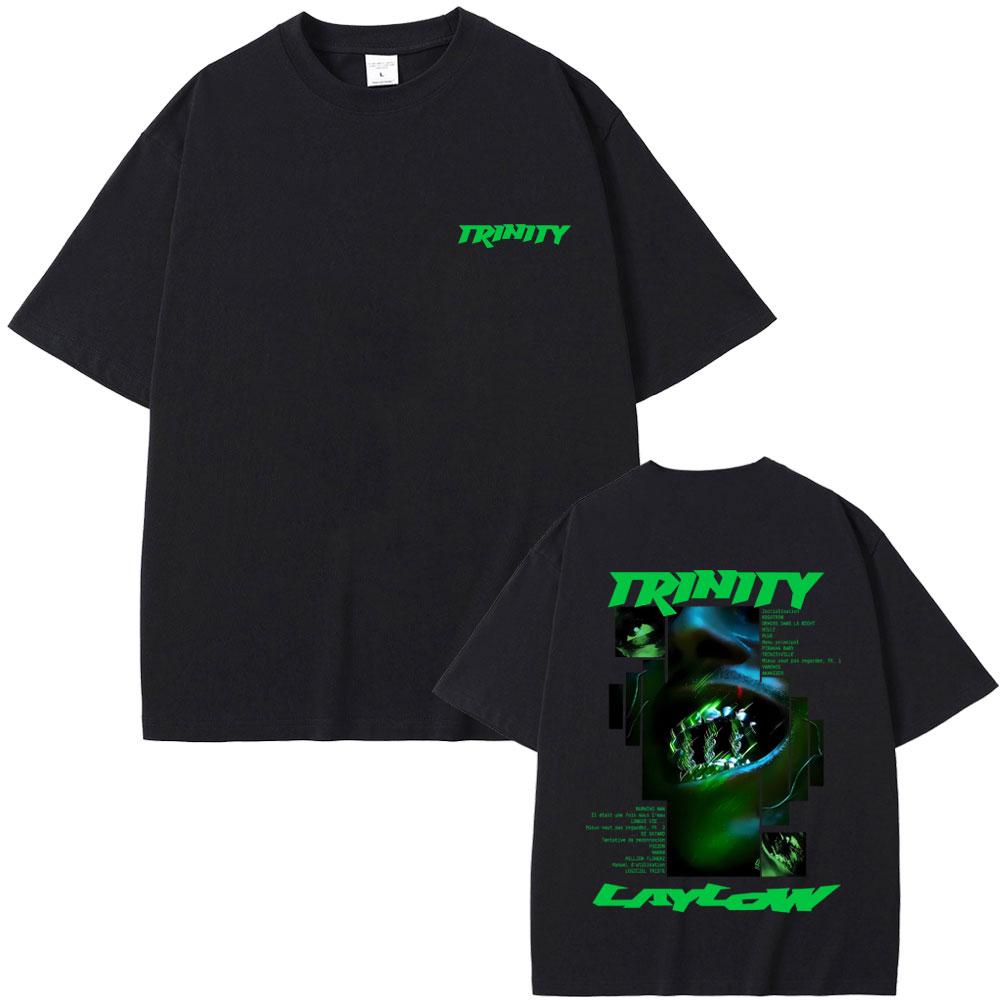 Rapper Laylow Trinity Album Graphic T Shirt Women Hip Hop Fashion Pop Music T-shirt Women s Casual Vintage T-shirts Streetwear S
