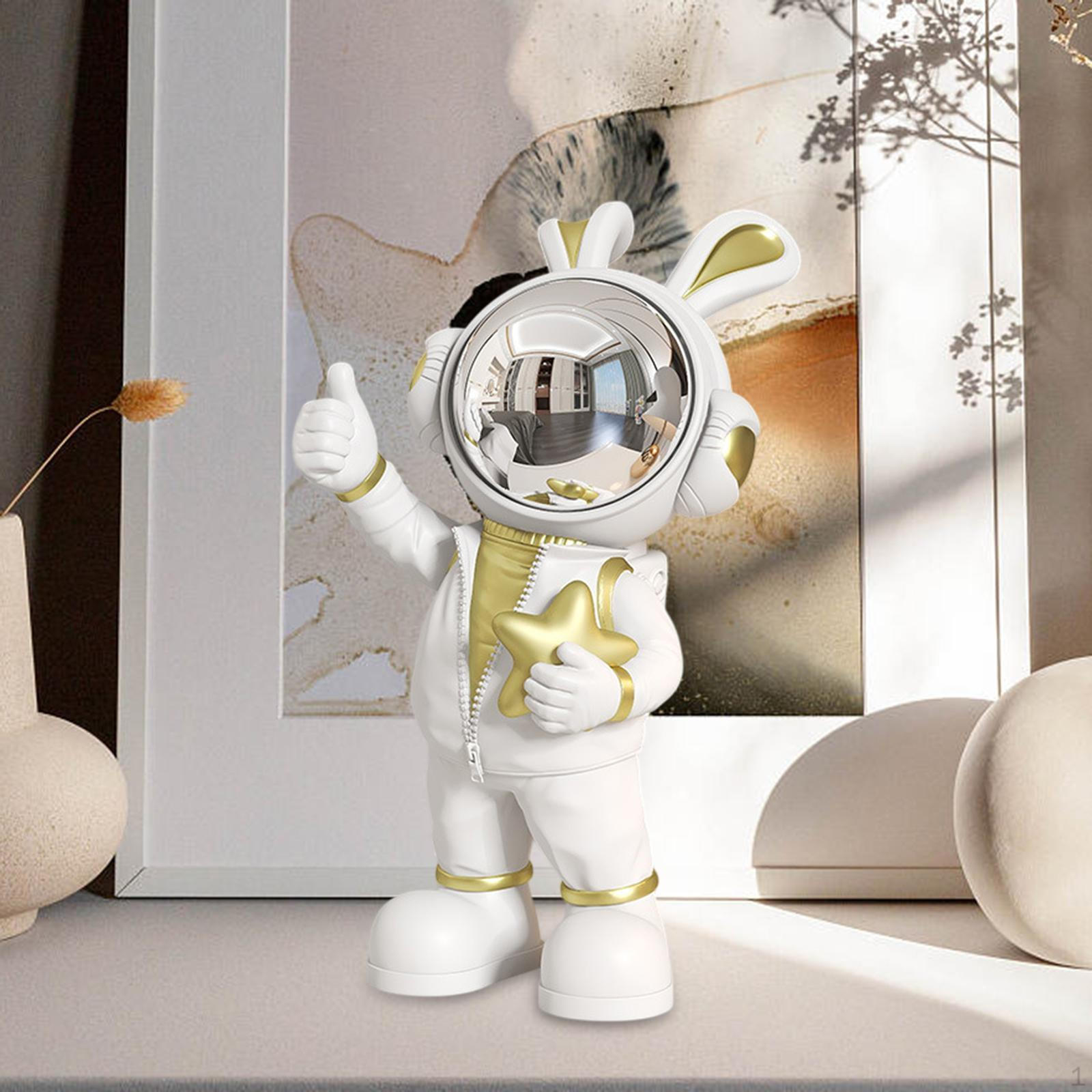 

Фигурка астронавта из смолы 12x11,5x23 см, коллекционное ремесло, универсальное настольное украшение для книжной полки White