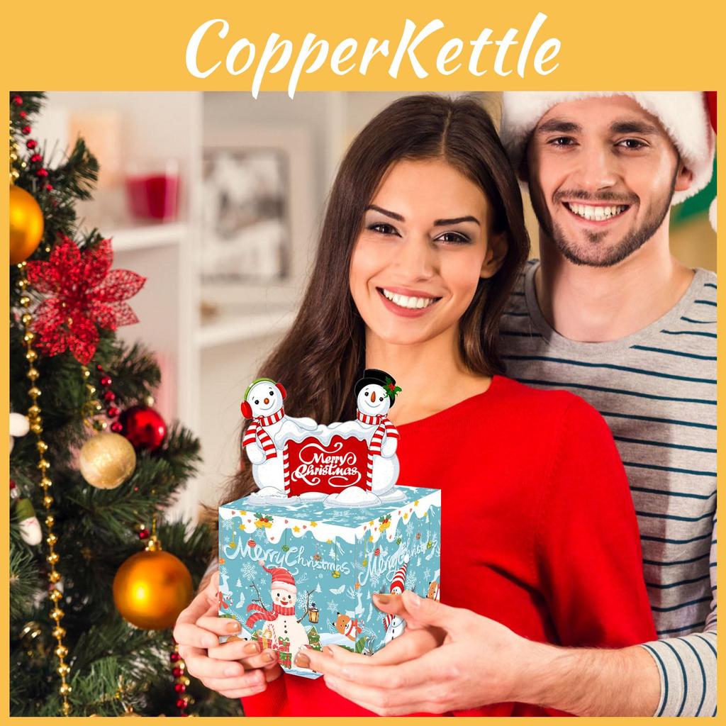 Blue Snowman Letter Christmas Decor Box With Gift Storage For Festive Celebrations And Party Atmosphere