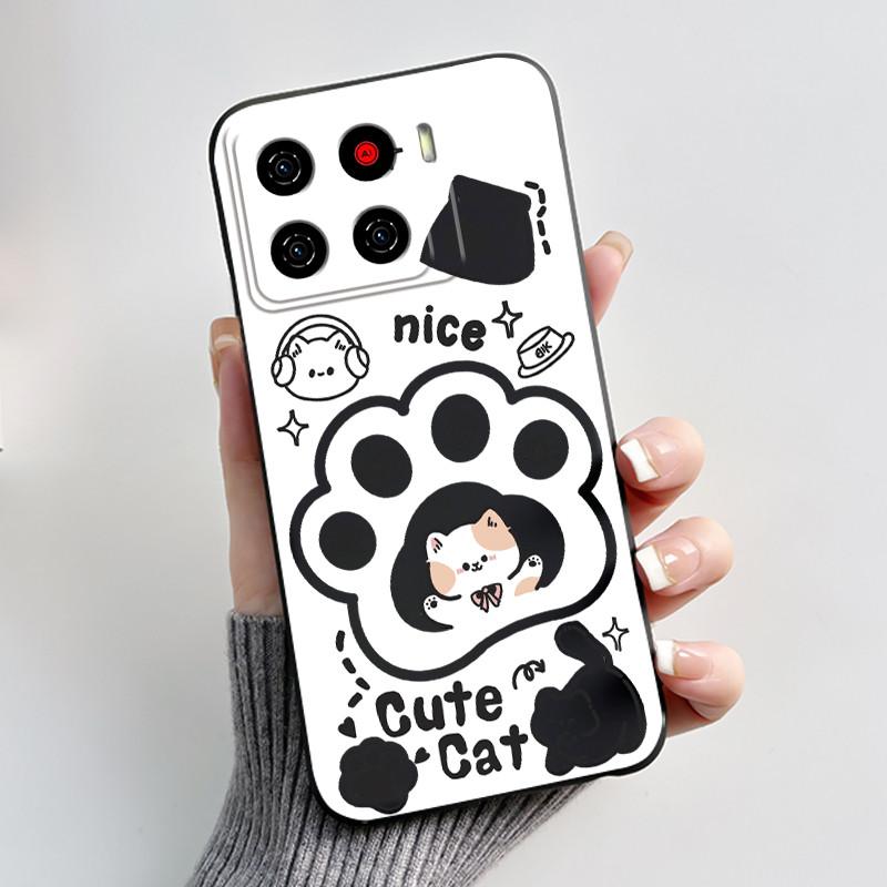 Cute Cartoon Case For ZTE Blade A56 Z2473 Nubia A56 Printing Shell For Blade A56 Pro Protective Cover Soft Silicone Black Casing