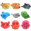 Squeezing Animal Toy Lovely Fish Turtle Crab Shark Dolphin Whale PVC Relieve Boredom Vent Toys Eye Popping Sea Animal Decompression Toy Children Gift
