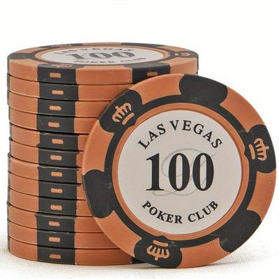 10 Stück/Los Ton Las Vegas Pokerchips 14g Set Casino Münzen 40mm Münze Pokerchips Unterhaltung Dollar-Münzen Kartenspiel LasVegas