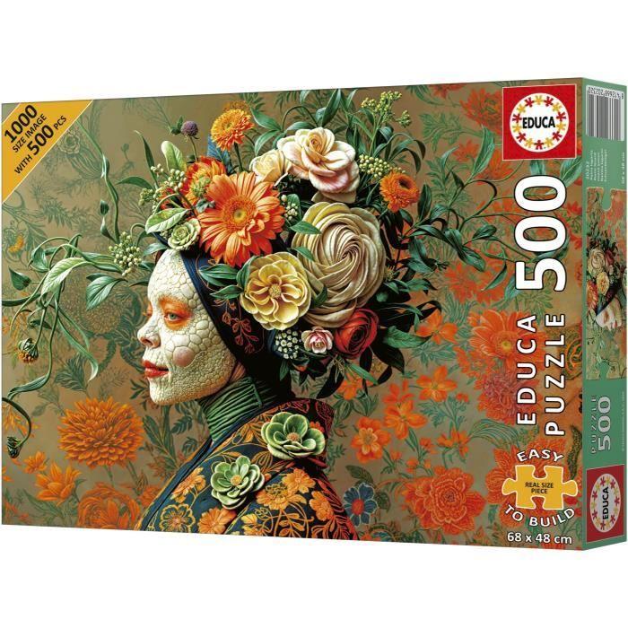 Puzzle - EDUCA - Reine Lézard - 500 Pièces - Animaux - 68 X 48 Cm - À Partir De 10 Ans