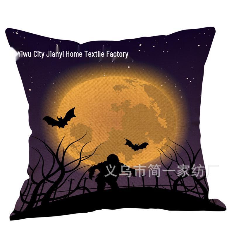Stylish Halloween Sofa Throw Pillow Cover with Creative Backrest Design