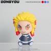 6Pcs Q Version Animation Anime  Figurine Sitting Tanjiro Rengoku Nezuko Mitsuri Car Ornament Anime Collectible Model Toy