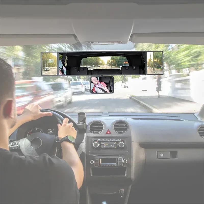 Justerbar Vidvinkel Backspegel I Bilen Vidvinkel Panoramisk Assisterande Interiör Kläms på Konvex Backspegel För Bil