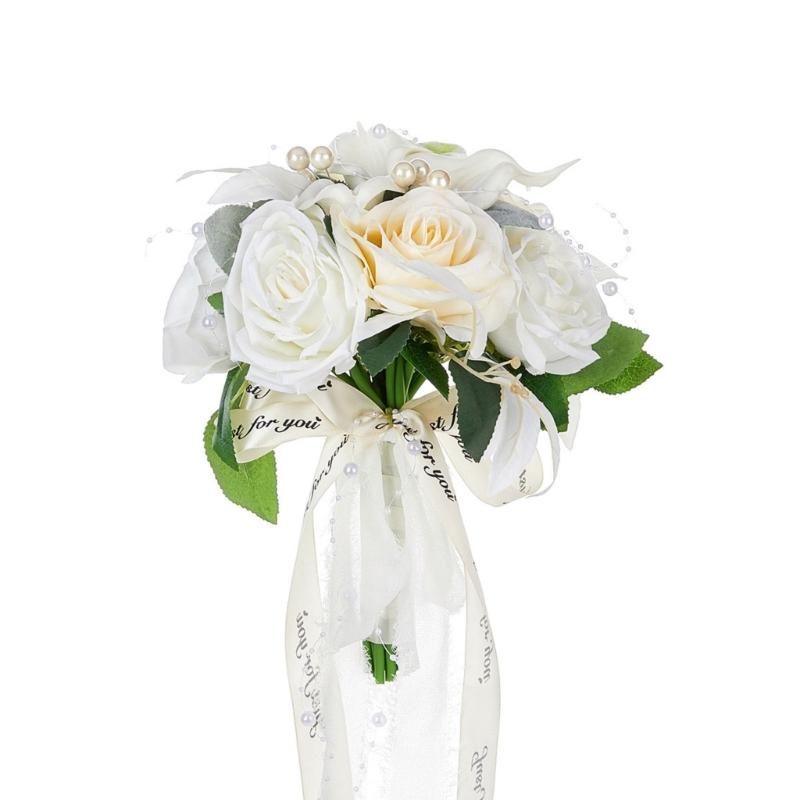 Bridal Bouquets for Wedding, Simulation Rose Bride Wedding Bouquet Wedding Decorations for Ceremony, Anniversary