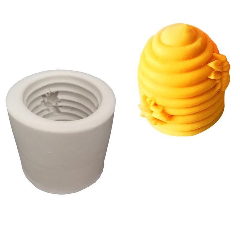 Honeycomb Shape Silicone Mold DIY Cake Decor Bee Treehouse Beeswax Aromatherapy Mold Handmade Candle Plaster Resin Epoxy Mould
