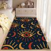 Abstract Mystical Eye Pattern Carpet with Sun, Moon, and Stars Design Suitable for use as an anti-slip for living room bedroom sofas