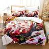 Set Biancheria da Letto Anime Nakiri Ayame Stampa 3D Copripiumino Set Letto Coperta Federa Piumone king Queen Size Ragazzi Adulto