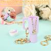 8/16 Pcs Mini Tumbler Keychain Colorful Tumbler Lip Balm Holder with Removable Lids Portable Cup Keychain for Bag Key Decoration
