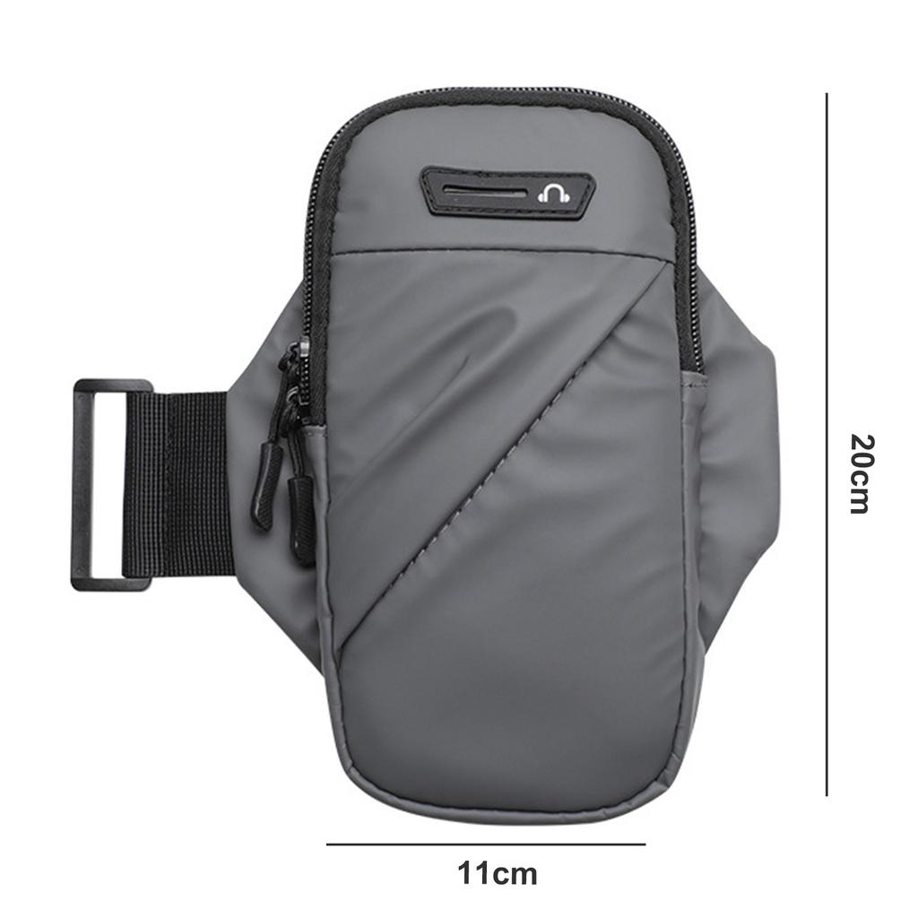 Sports Arm Bag Wear-resistant High Capacity Non-slip Comfortable Smooth Zipper Holder Splash-proof Armband Cell Phone Holder Gym Accessory