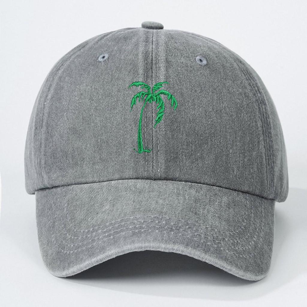 Unisex Coconut Tree Embroidered Baseball Cap - Spring/Summer Sun Protection Hat