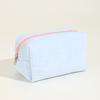 Solid Makeup Color Bag Portable Large Capacity Checkered Travel Storage Wash Bag