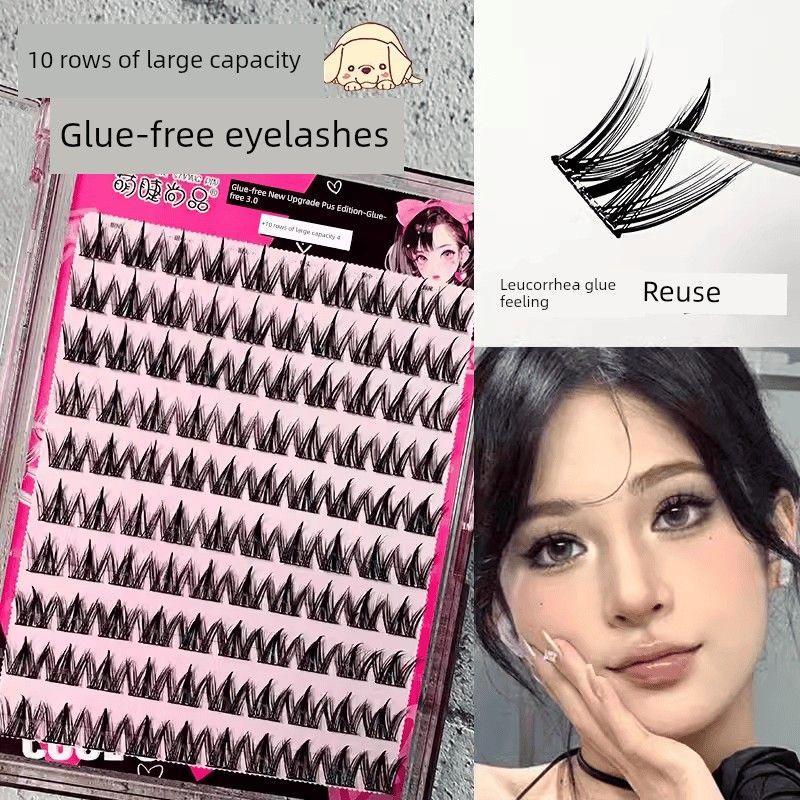 No Glue Thick Bean Bag Trilogy Fake Eyelashes