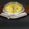 JAPAN VINTAGE SEIKO 5 AUTOMATIC 7009A MENS GOLDEN COLOR DIAL WATCH A701253-5 R206a-a701253