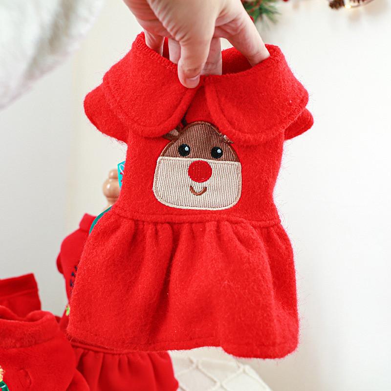 

Рождественская одежда для питомца, собаки, щенка, Санта, рождественские костюмы, теплая куртка, платье, пальто Reindeer,XL