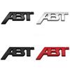 3D Metal ABT Sticker Car Rear Trunk Letter Logo Badge For A3 A4 A5 A7 A7 Q3 Q5 Q7 TT RS6 RS3 Accessories