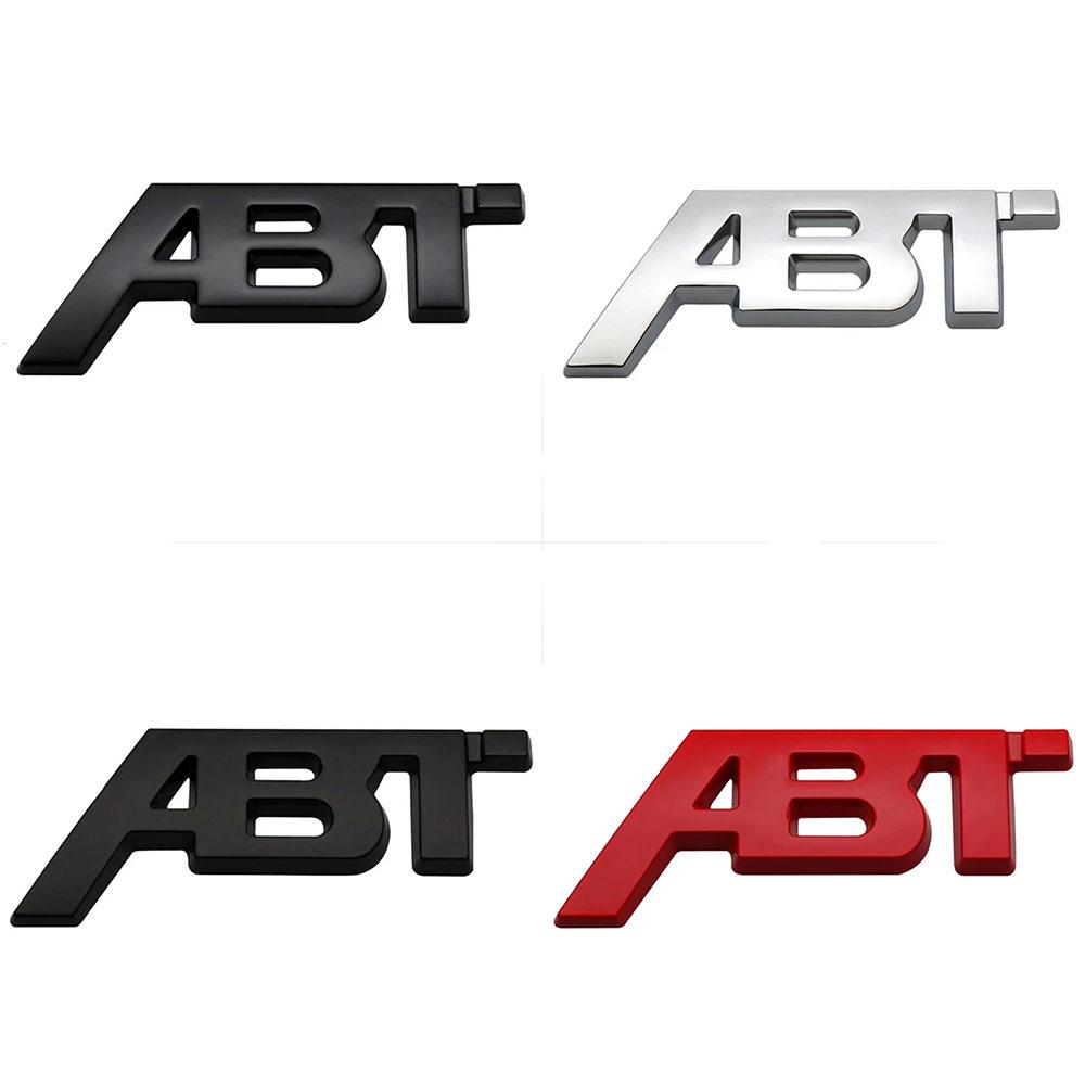 3D Metal ABT Sticker Car Rear Trunk Letter Logo Badge For A3 A4 A5 A7 A7 Q3 Q5 Q7 TT RS6 RS3 Accessories