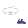 Swarovski Rhodium Plated, Faux Crystal Bangles Womens Silver