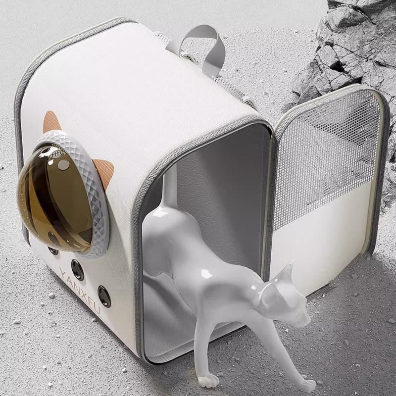 Portable Cat Carrier Bag Breathable Cat Kitten Bagpack Large Capacity Pet Cats Transport Travel Carrier Puppy Cats Cage Bags