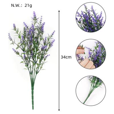 6-18 STUKS Bundels Kunstmatige Lavendelbloemen Buitenbloemen UV-bestendige Kunstplanten Nepstruiken Bloemen Groenstruiken
