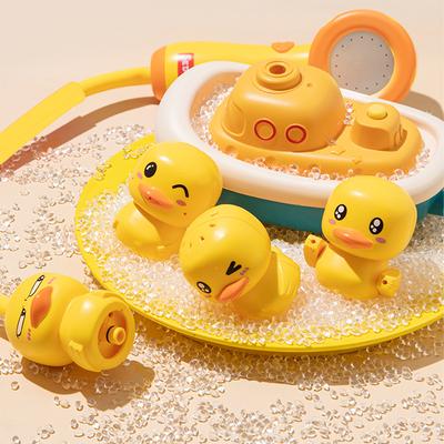 Baby-Badespielzeug Süße Ente Elektrischer Wassersprüh-Badezimmer-Badespielzeug Kinder Bad und Dusche Badewannen Interaktives Kleinkindspielzeug Geschenke