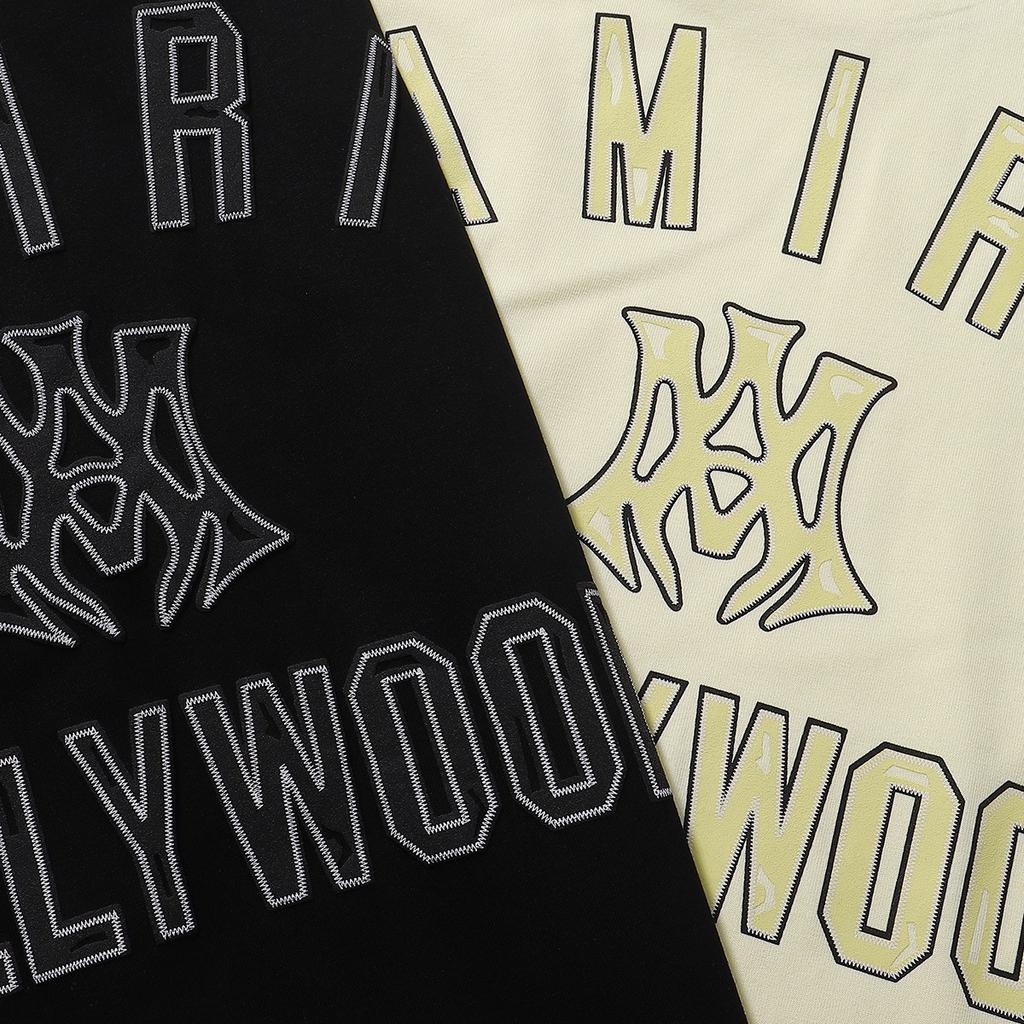 733 Amiri 2025 Letní nové pánské a dámské volné vysoce kvalitní bavlněné tričko pro muže, plus size, párové tričko s pěnovým potiskem písmen