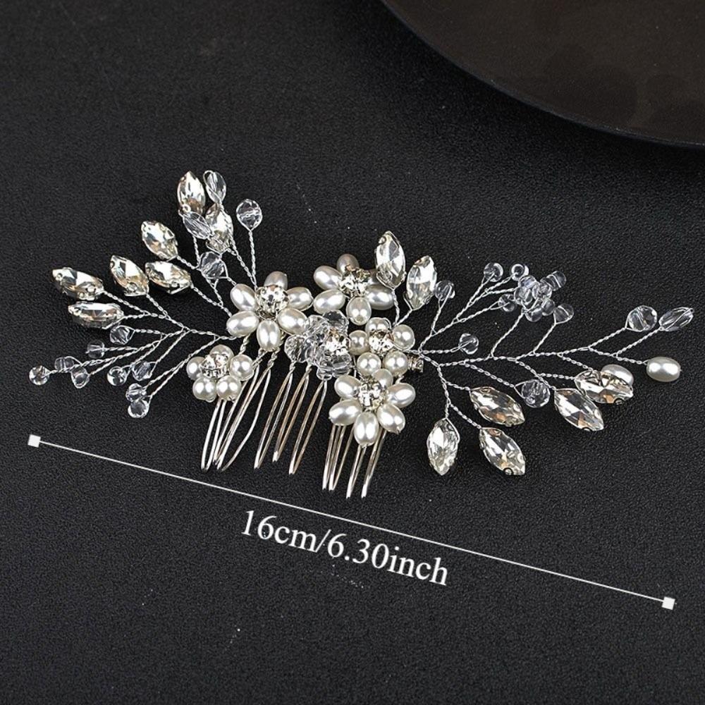 Flower Bridal Hair Accessories Rhinestone Bridesmaid Jewelry Luxury Hairpins Women