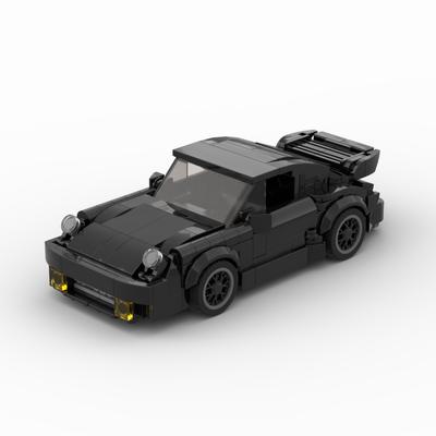 MOC-Černý pták (930)Turbo závodní sportovní auto Vozidlo Rychlostní šampion Závodník Stavební kostky Cihla Kreativní garáž Hračky pro chlapce
