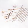 Exquisite Rose Gold-Plated Purple Gold Russian Shiny Flower Earphone Versatile Exquisite 585 Color Gold Long Earphone