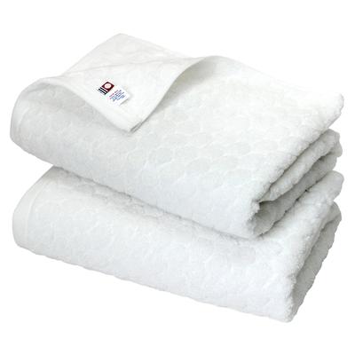 Imabari Zertifiziertes Bade-Punkt-Set aus in Imabari hergestellten Polka-Dot-Muster-Handtüchern, hiorie, Muster, 2, Off-White, Japan, Jacquard, Marke, 100% Baumwolle,