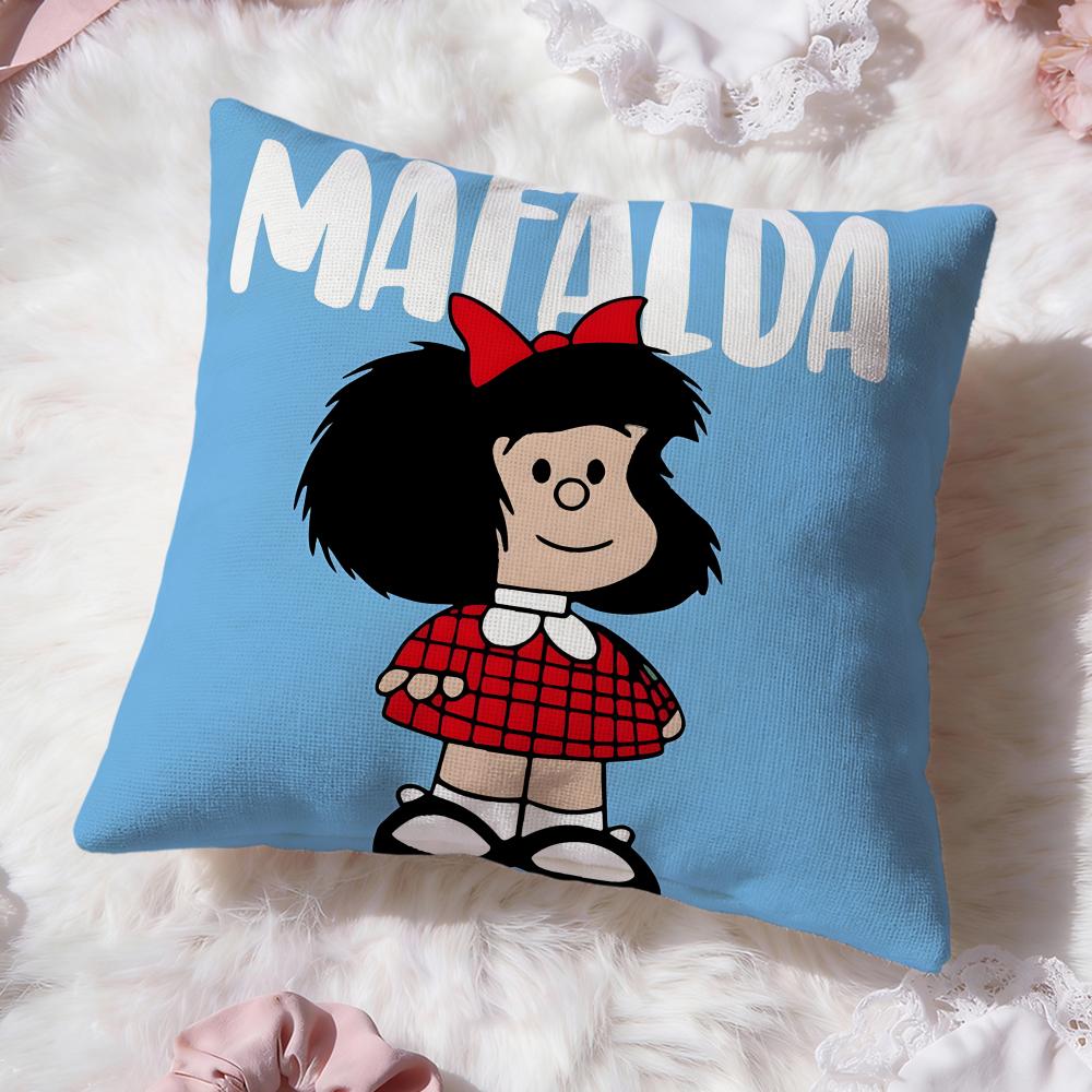 Anime M-MafaldaS Cushion Cover Premium Comfort Reversible Pillow Cove -Two in One Design for Any Room & Car Interior