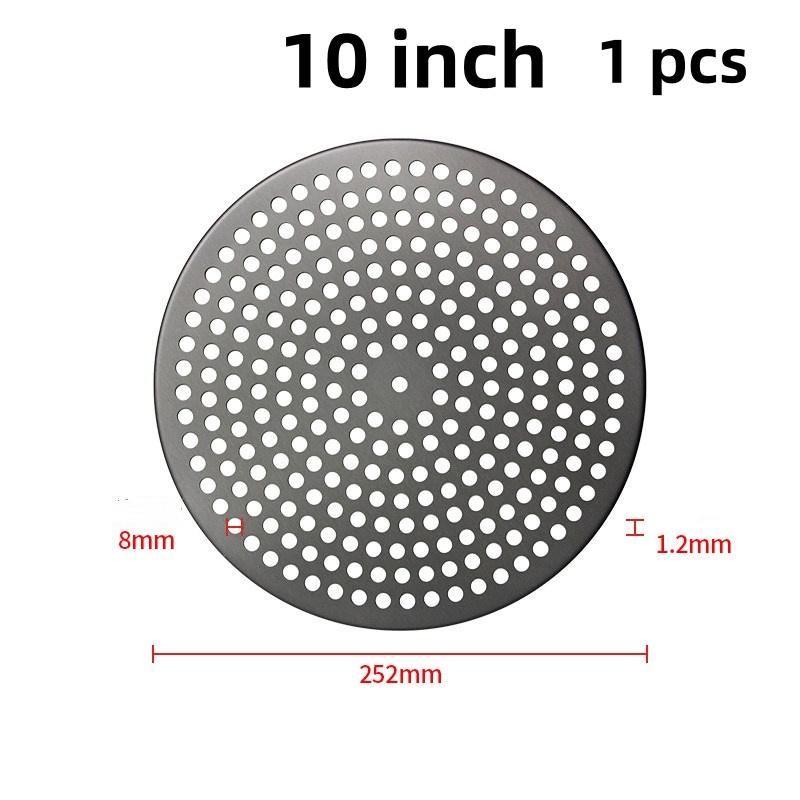 8 9 12 Inch Perforated hole cold round Pizza Pan Nonstick Baking bread cake Oven Crispy Bottom Pizza Making Thickened tray