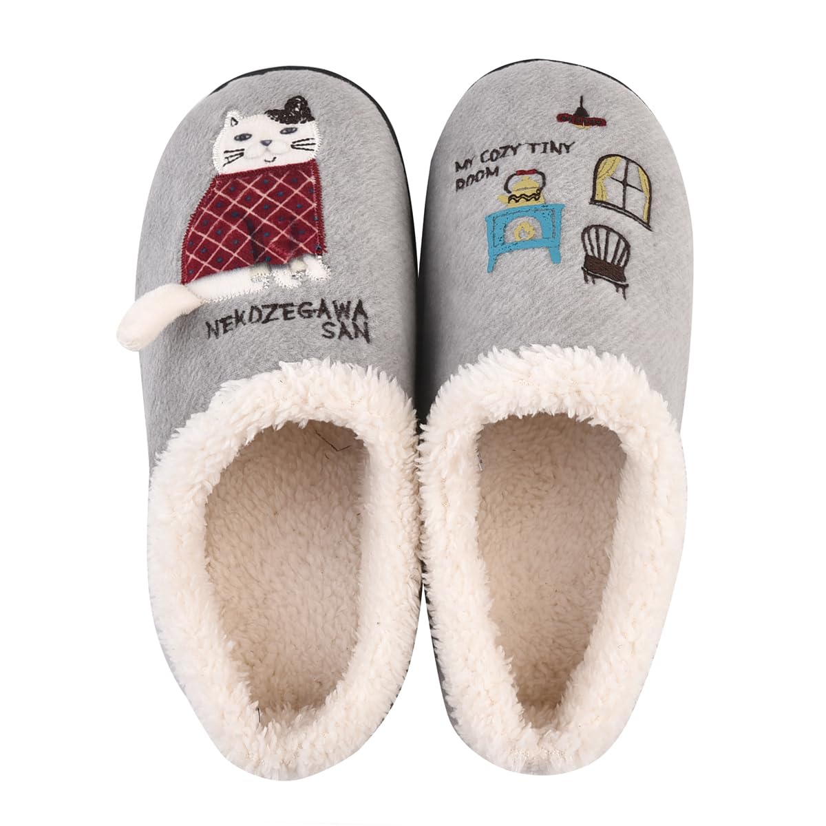 

Kusguru Japan Флисовые домашние тапочки 247629 Серый Свободный размер серый