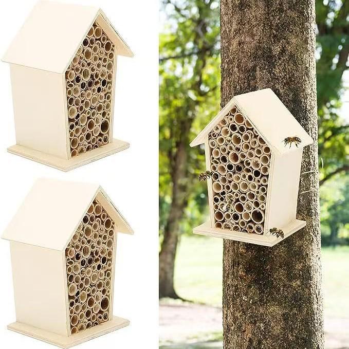 Outdoor Garden Wooden Insect House Decorative Hanging Birdcage