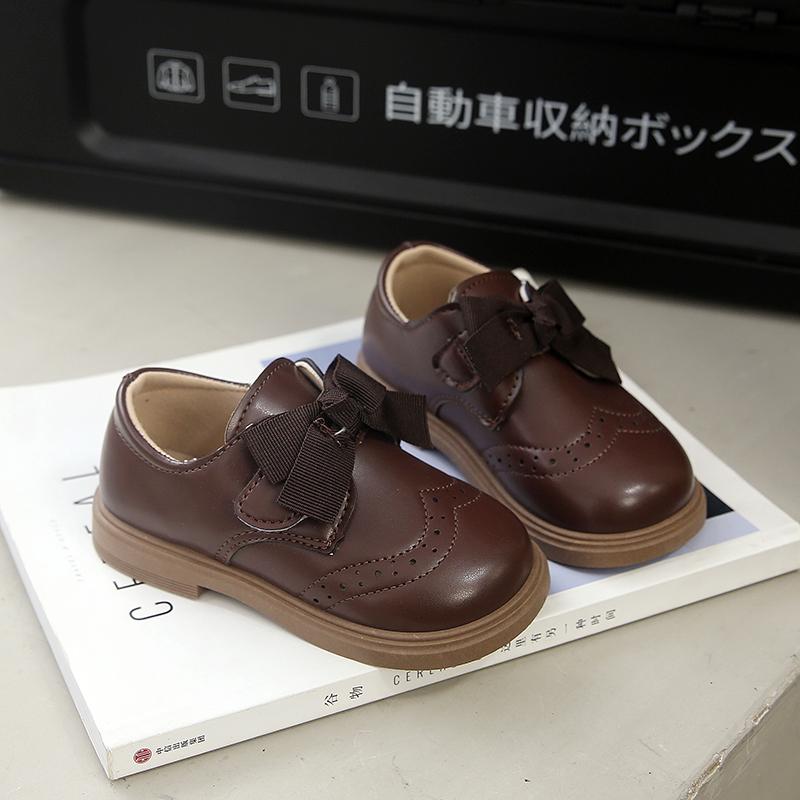 Baby Girl Leather Shoes Autumn New Children's Bow Fashion Princess Shoes Soft Sole Girls Versatile