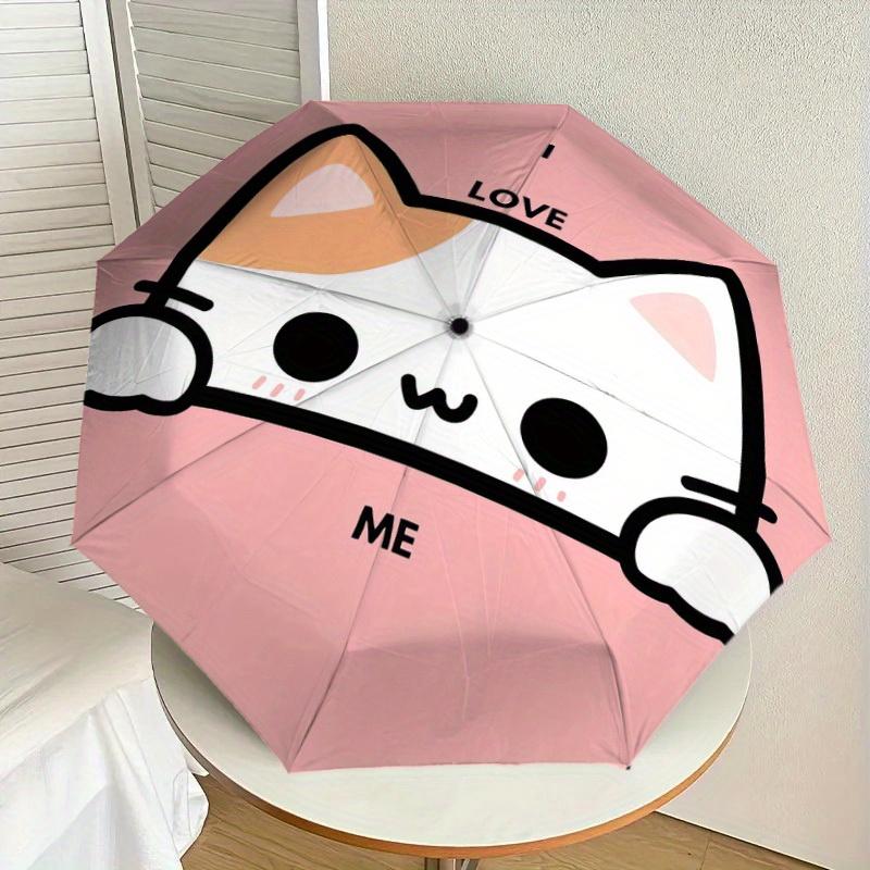 1pc I cat love Print Umbrella , Multi-functional Umbrellafor Men & Women, Valentine s Day Gift0817027