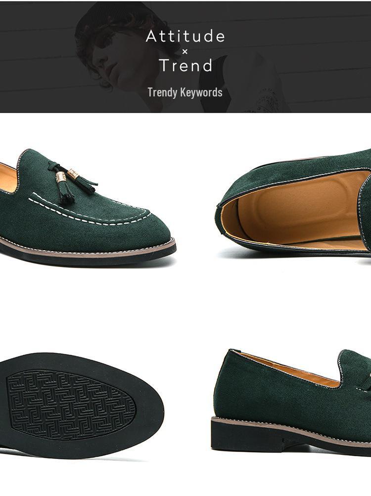 Men's Versatile Tassel Loafers: Spring Set-Foot Leather Shoes for Fashion, Formal, and Casual Wear