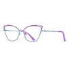 Fashion Candy Colors Cat Eye Glasses Women Transparent Computer Prescription -1 -2.25 -3.5 Anti Blue Light
