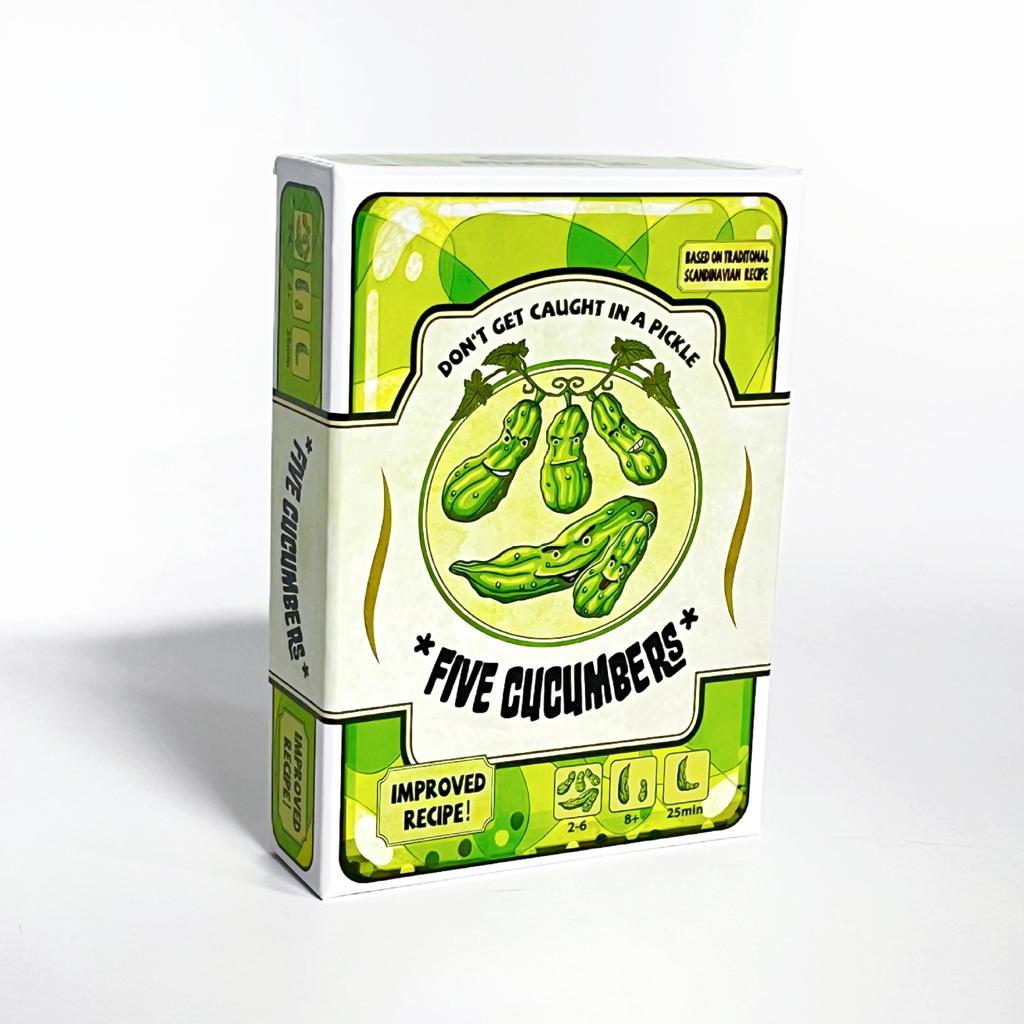 Five Cucumbers Trick Taking Card Game Competitive Play 2-6 Players, 30+ Mins
