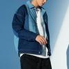 Li Ning Wu Chuang Wu Yi Color Block Splicing Single-Breasted Loose Cotton Jacket Men Jacket Blue AJDR427-1